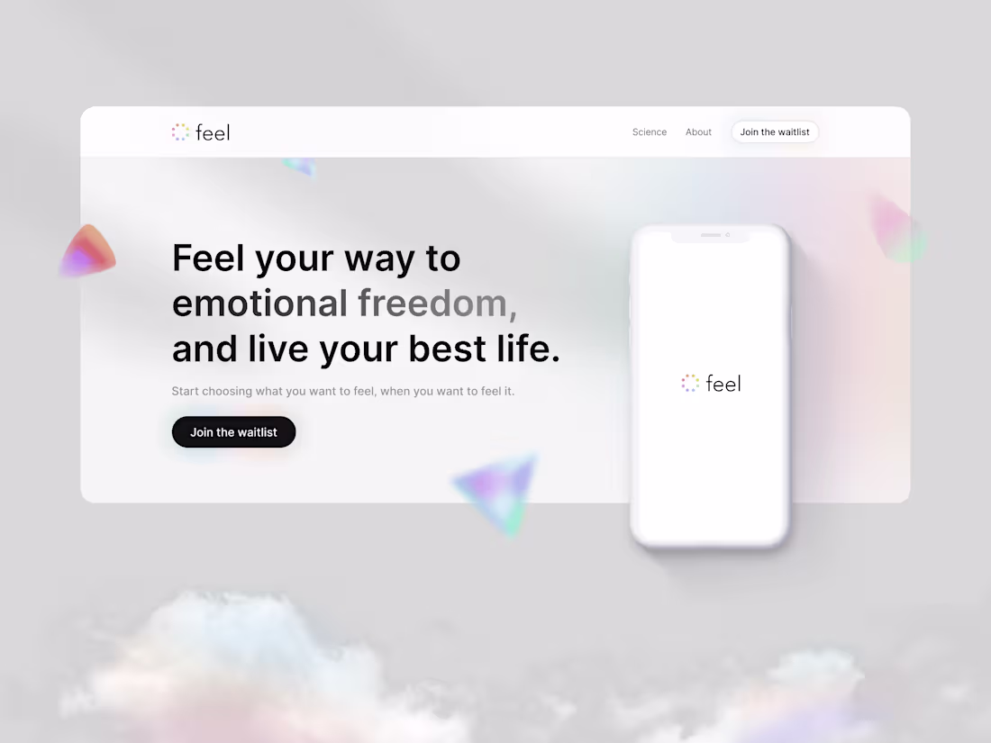 Cover image for Emotional Wellness App Website - Feel