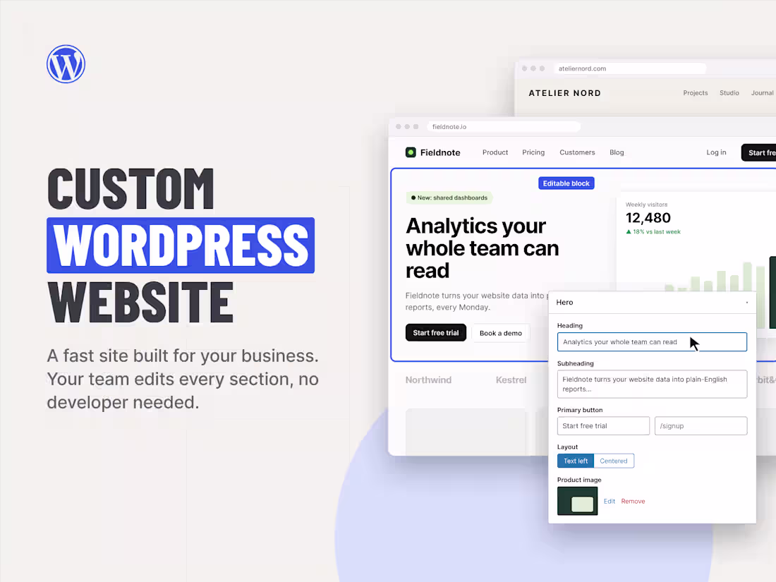 Cover image for Custom WordPress Website from Your Design