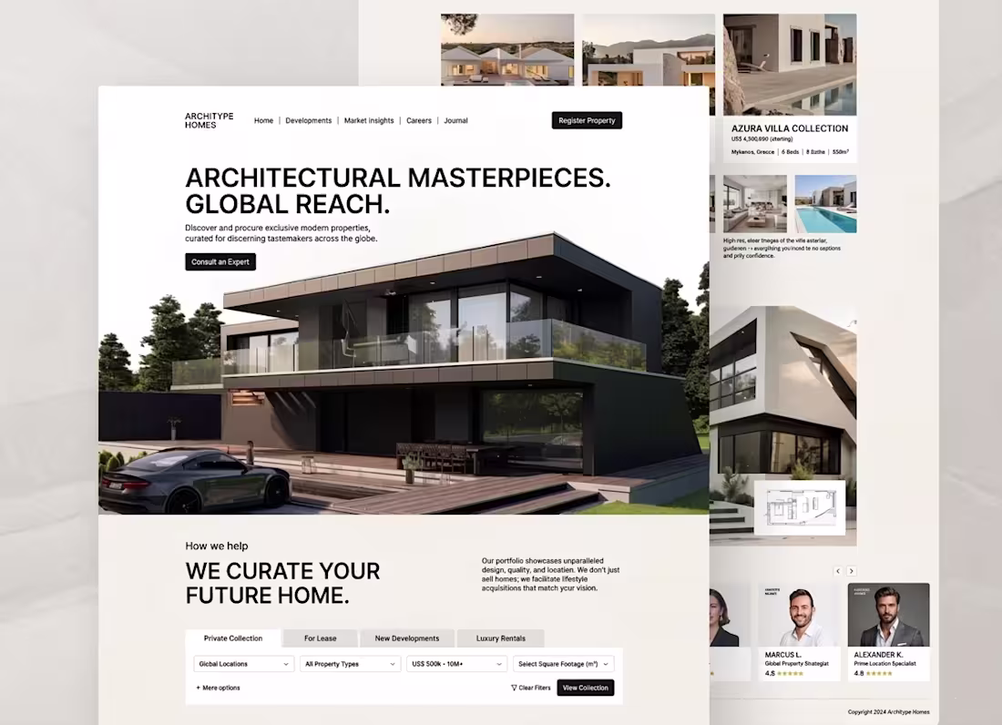 Cover image for Premium Web UI/UX Design & High-End Architectural Portfolio