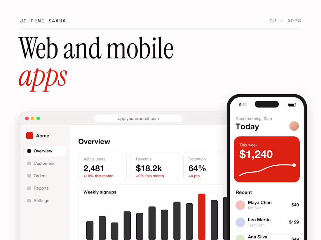 Cover image for Web or mobile app