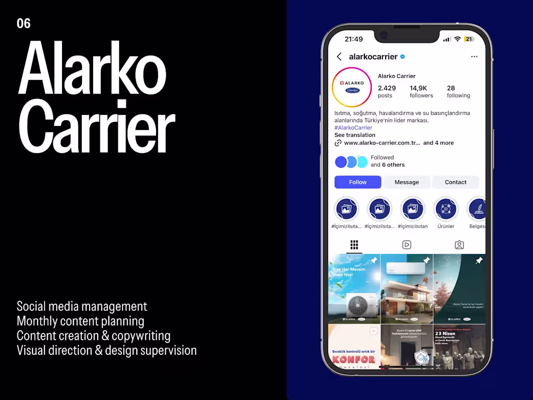 Cover image for Content & Product Communication | Alarko Carrier