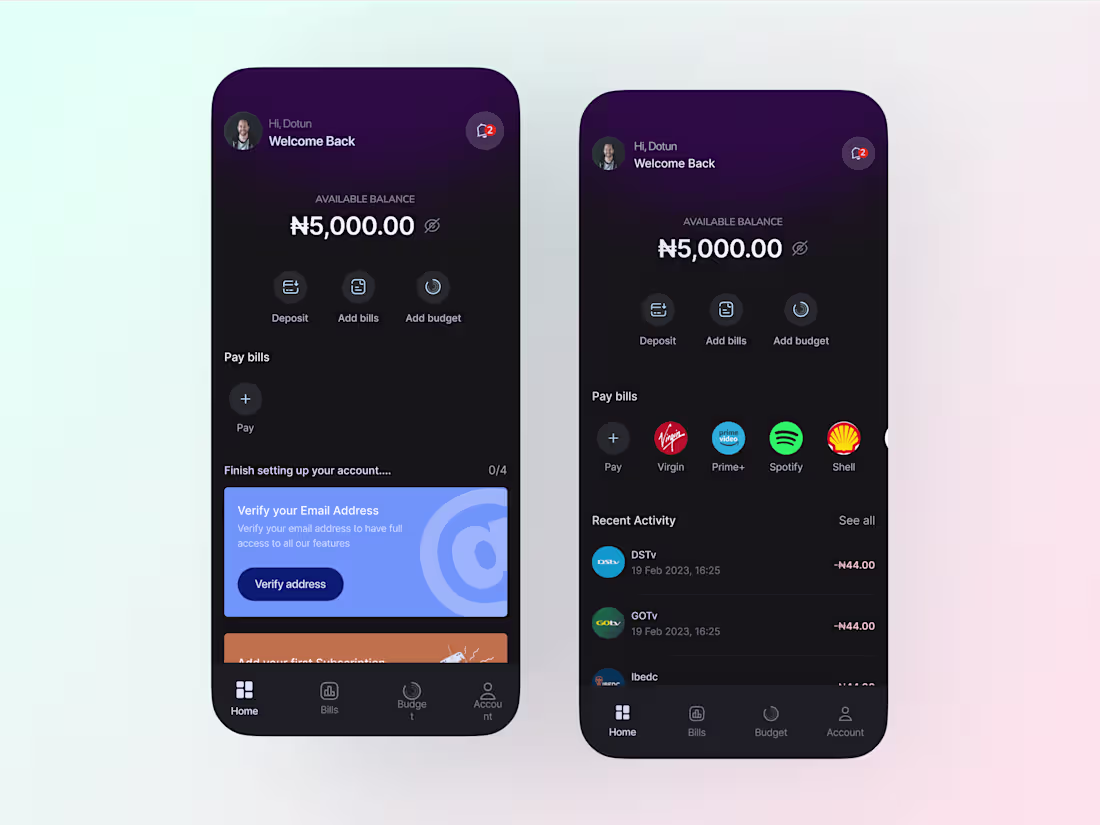 Cover image for Fintech Mobile App UI/UX Design
