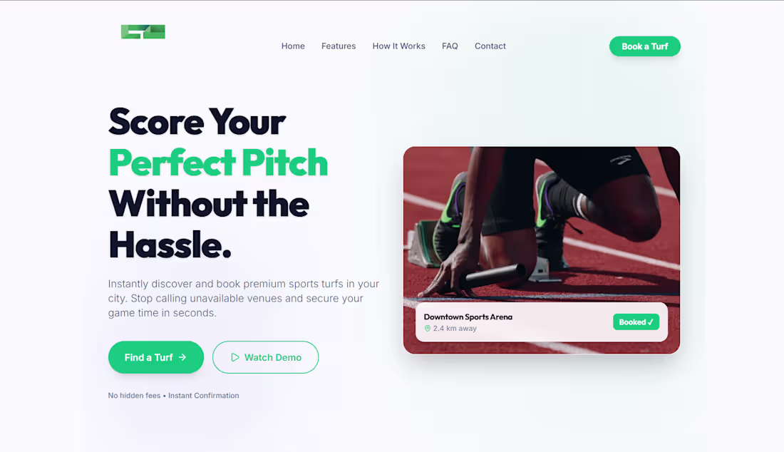 Cover image for OnlyTurf: Integrated Sports Booking &