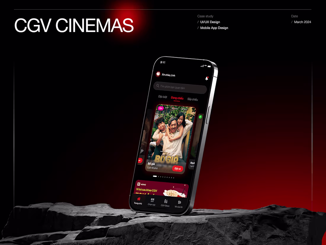 Cover image for Mobile App Redesign Case Study | CGV Cinamas