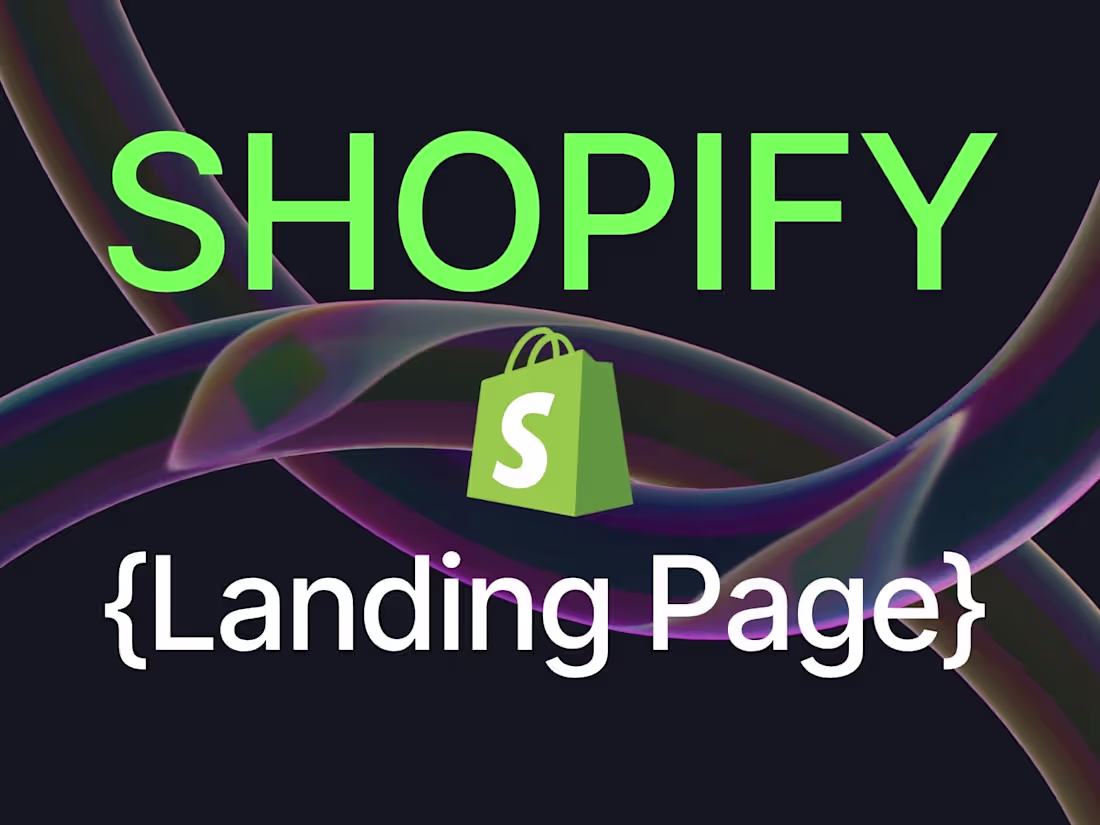 Cover image for Shopify Landing Page Design