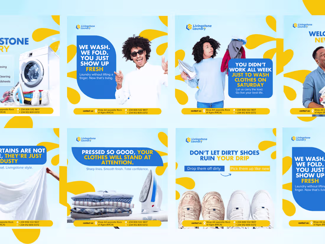 Cover image for Social Media Design for Laundry Service