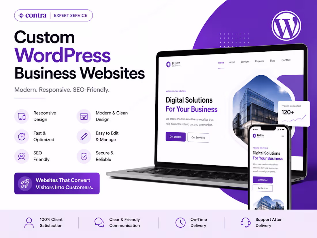Cover image for Custom WordPress Business Website