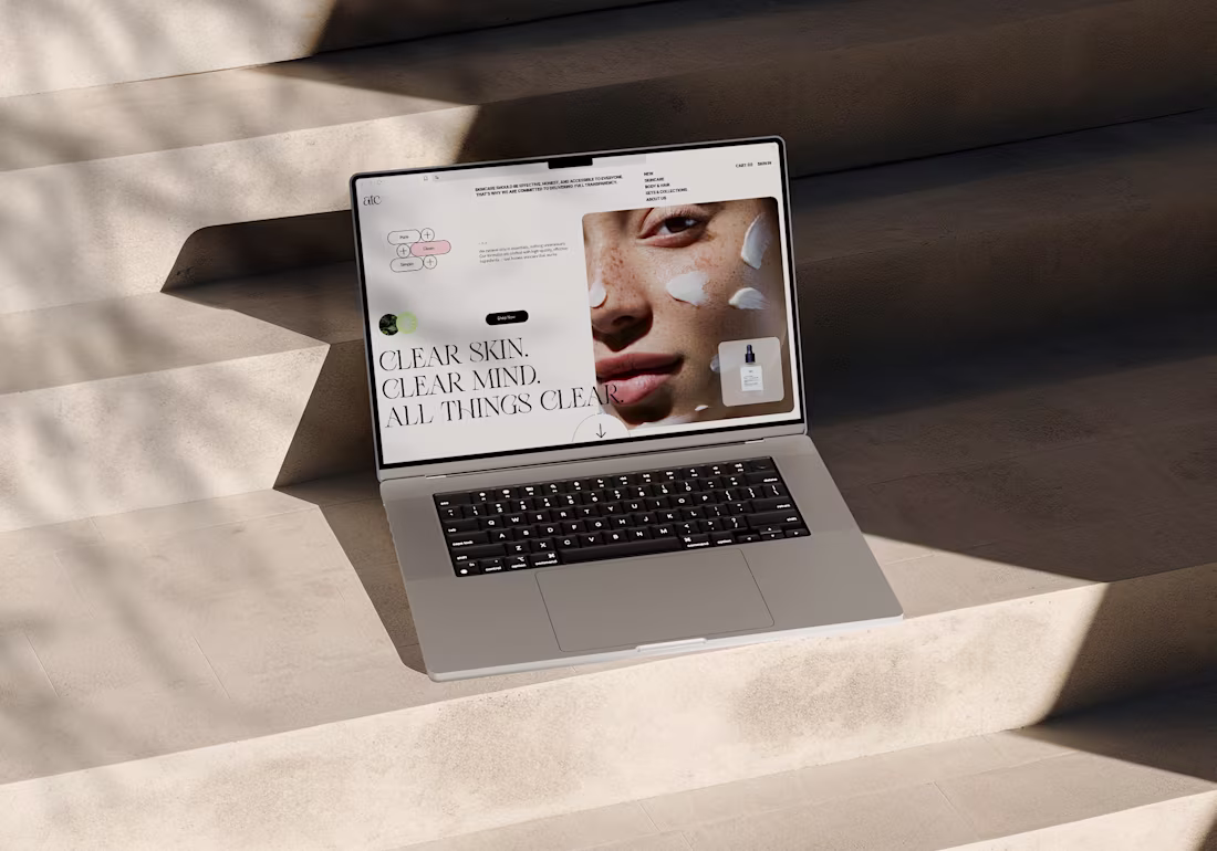 Cover image for All Things Clear — Skincare Branding