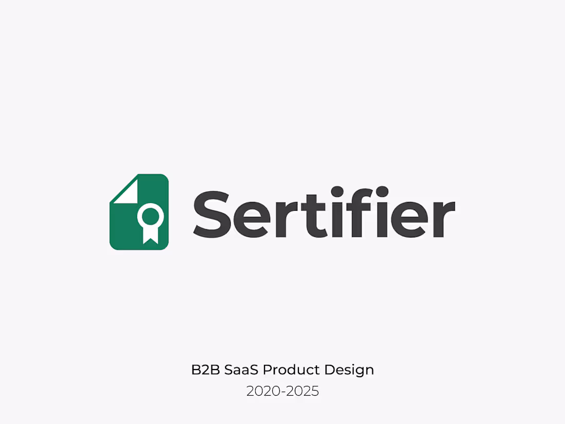 Cover image for Sertifier App - B2B SaaS Product Design