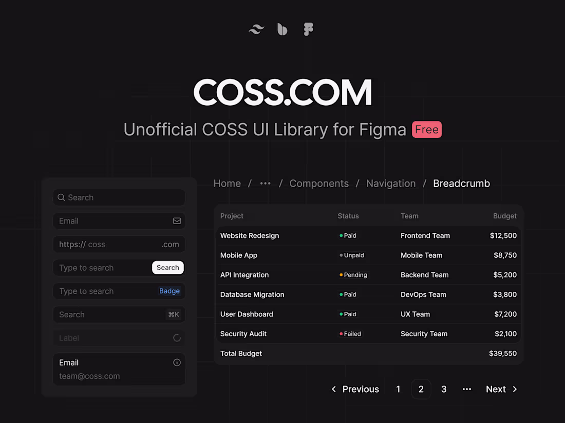Cover image for COSS.COM Community UI Library