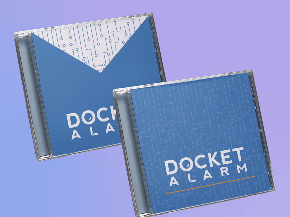 Cover image for Docket Alarm CD Cover