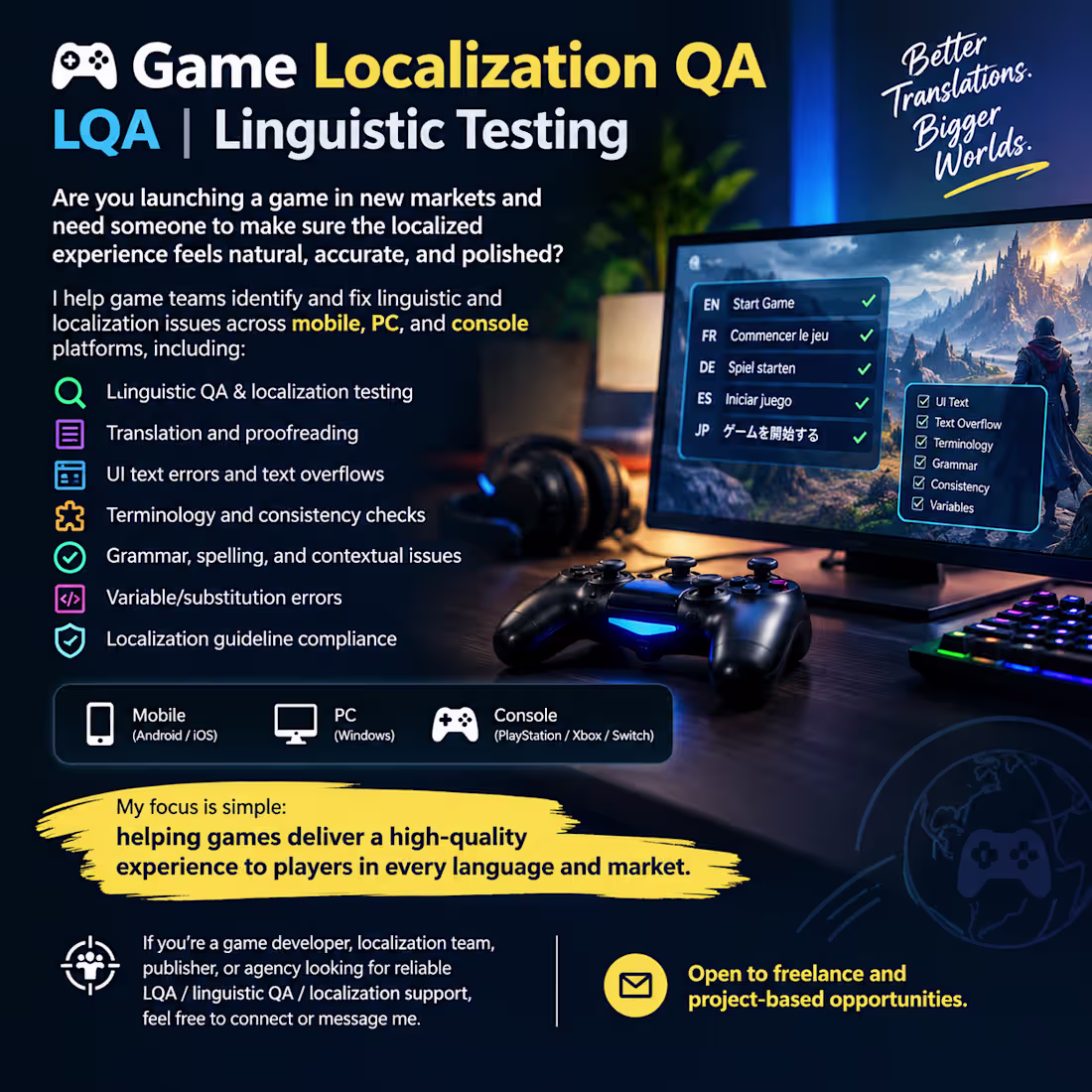 Cover image for 🎮 Game Localization QA | LQA