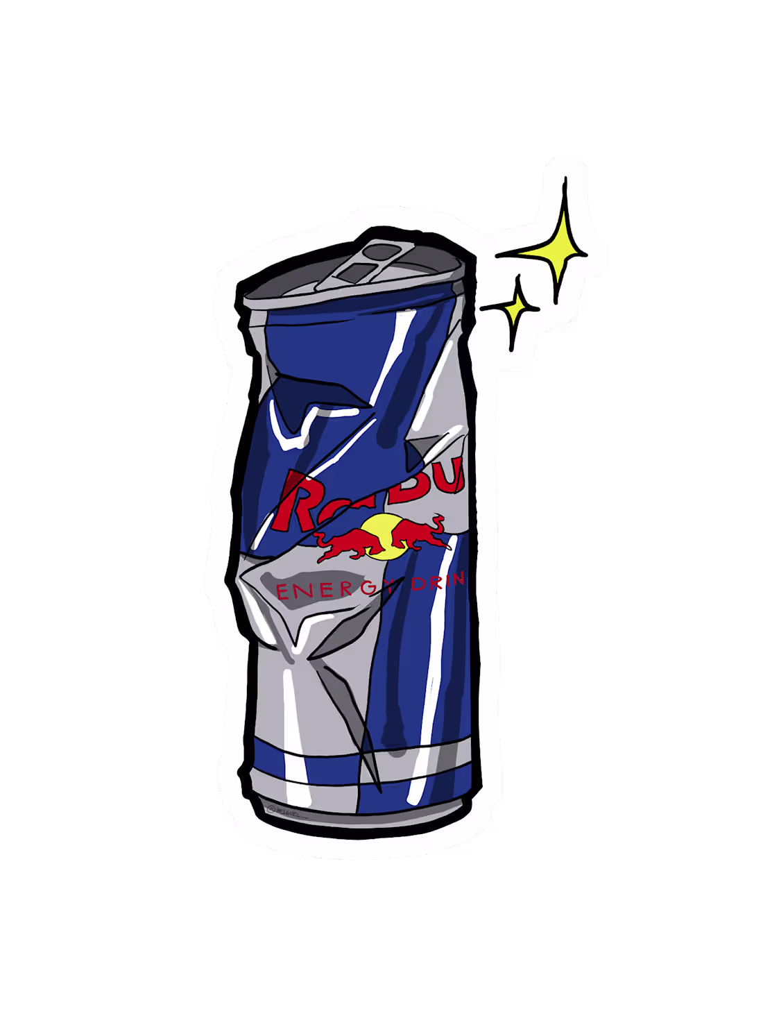 Cover image for CRUSHED REDBULL STICKER