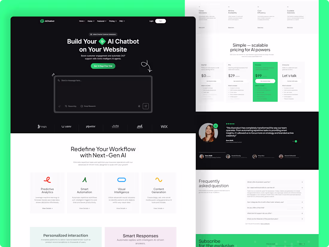 Cover image for AI Chatbot Landing Page optimized
