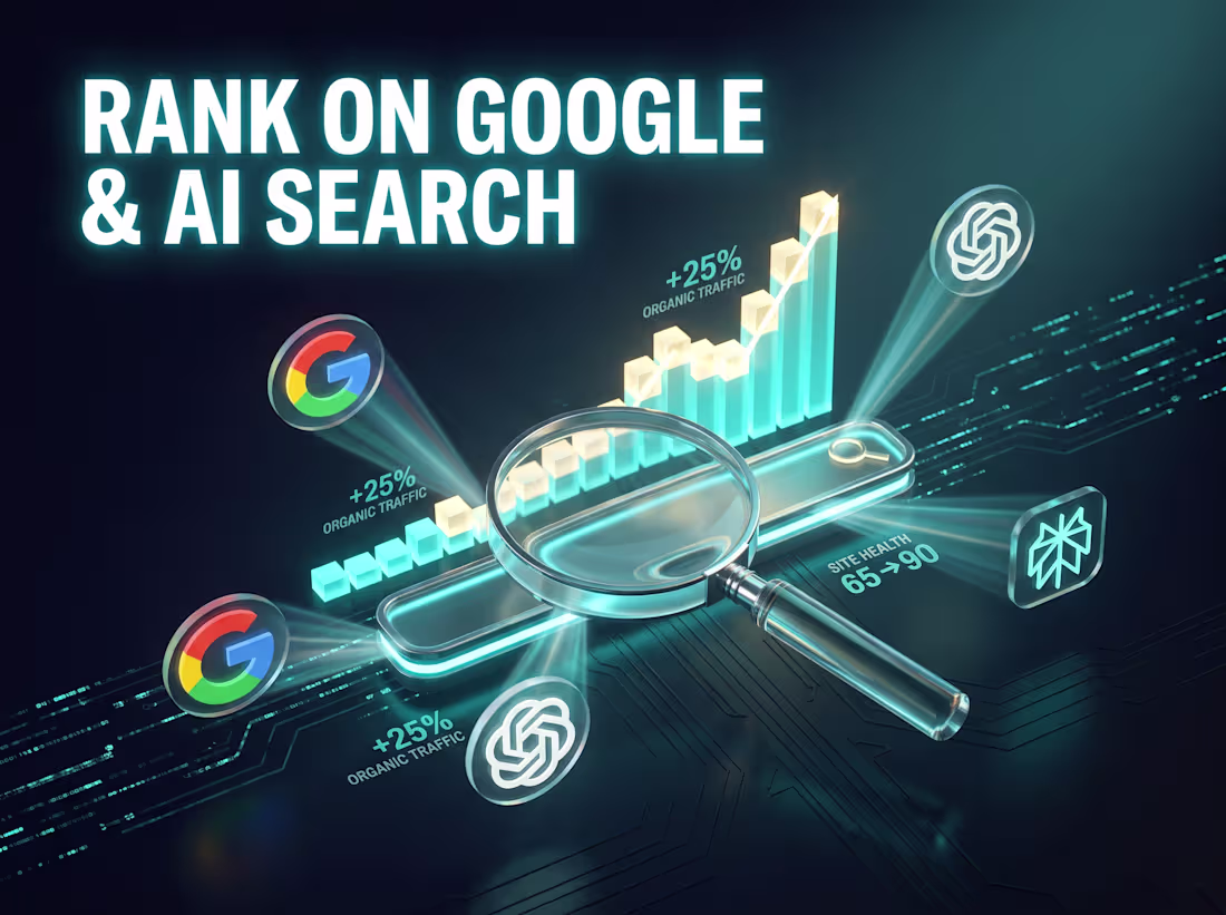 Cover image for SEO & Organic Growth — Rank on Google & AI Search