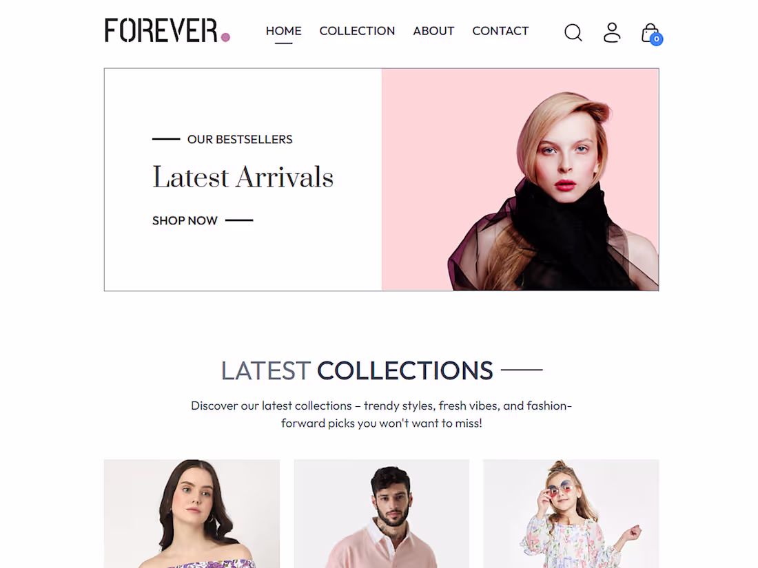 Cover image for Modern responsive e-commerce website built