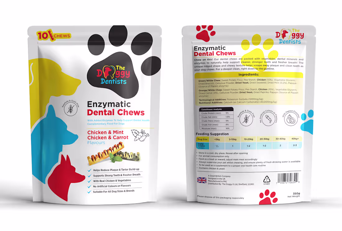 Cover image for Dental Chew Standup Pouch/bag