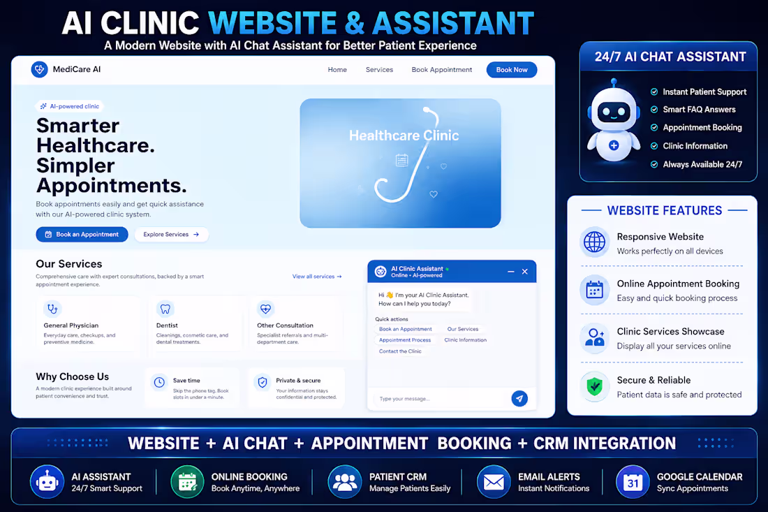 Cover image for Built an AI-powered clinic management