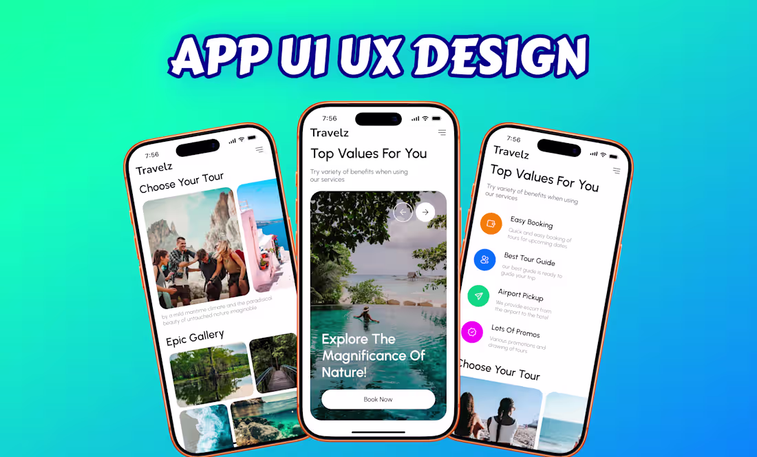 Cover image for Travel app UI UX design