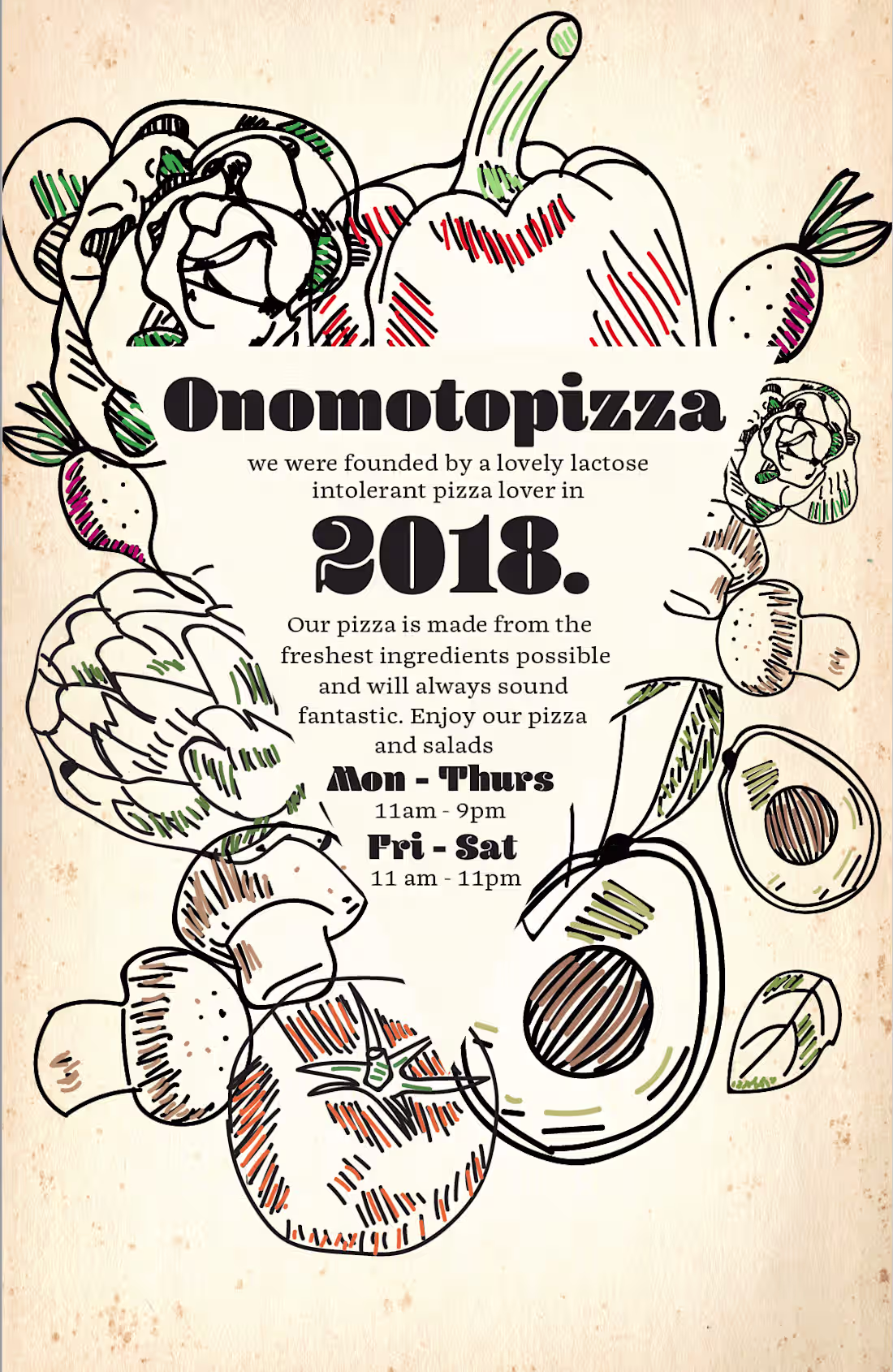 Cover image for Pizza Place Menu