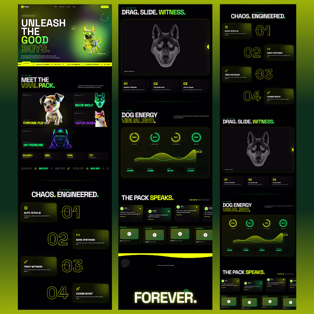 Cover image for A high-energy futuristic landing page