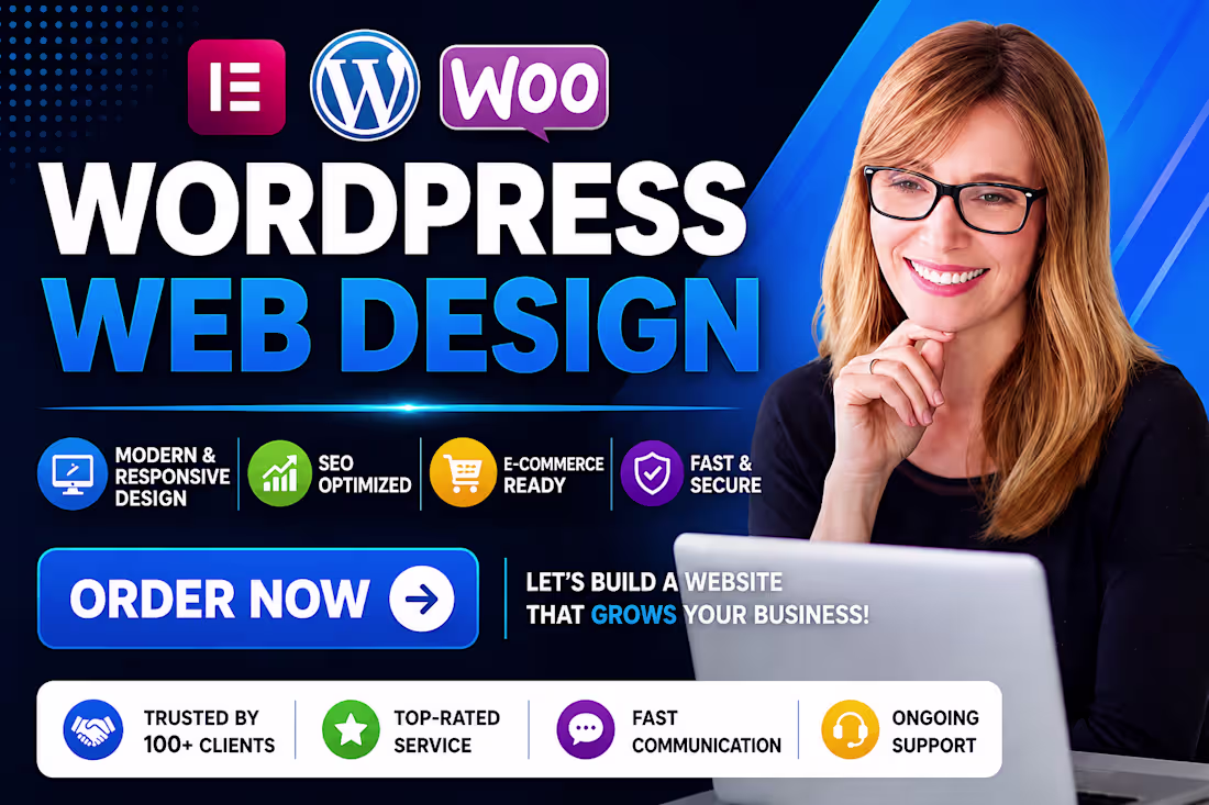 Cover image for WordPress Website Designer,  Elementor