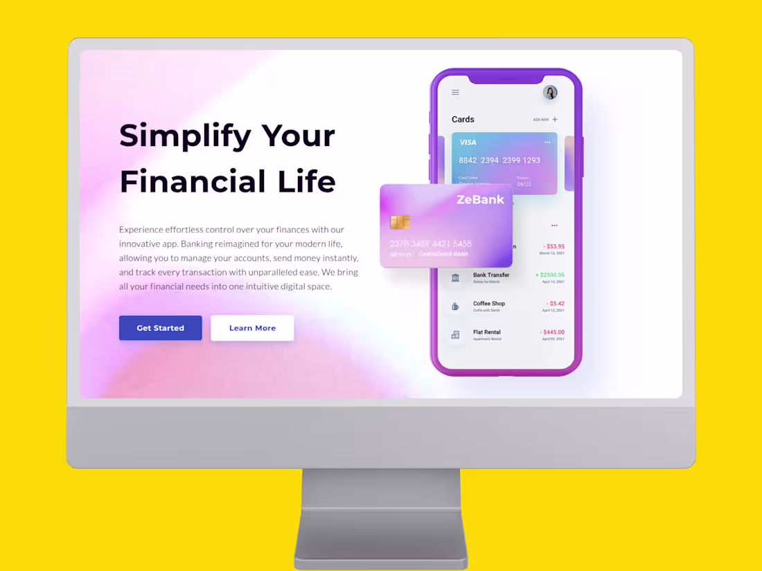 Cover image for ZeBank Website