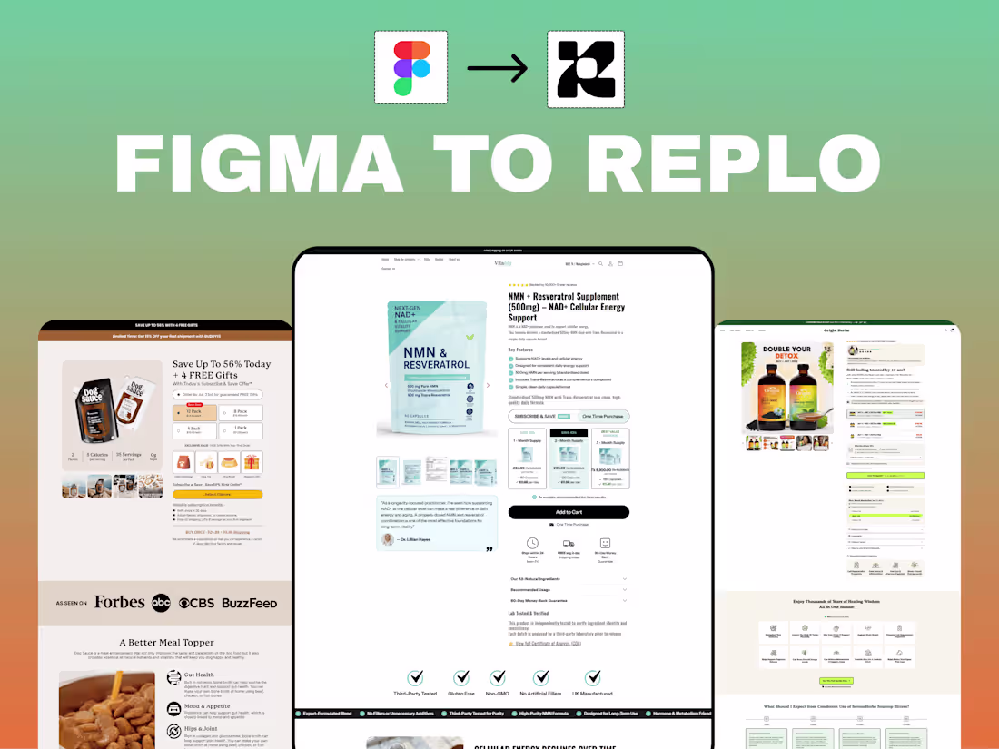 Cover image for I will convert your Figma design to Replo on Shopify