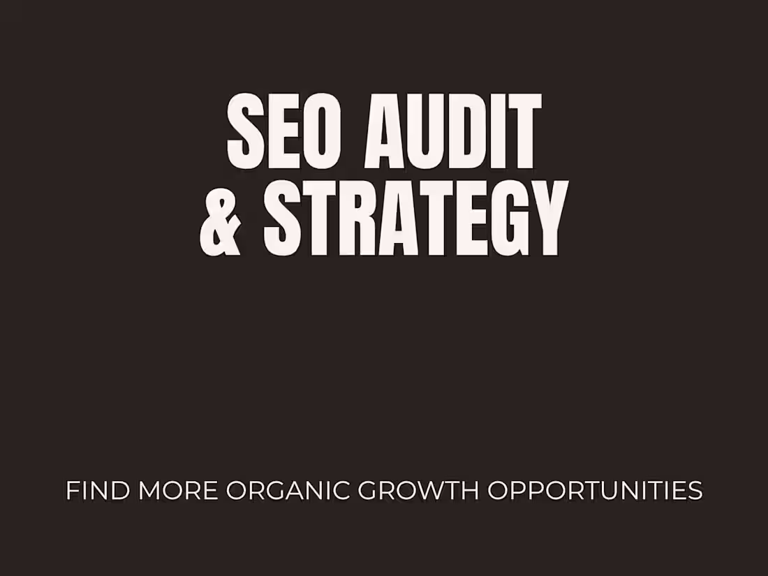 Cover image for SEO AUDIT AND STRATEGY