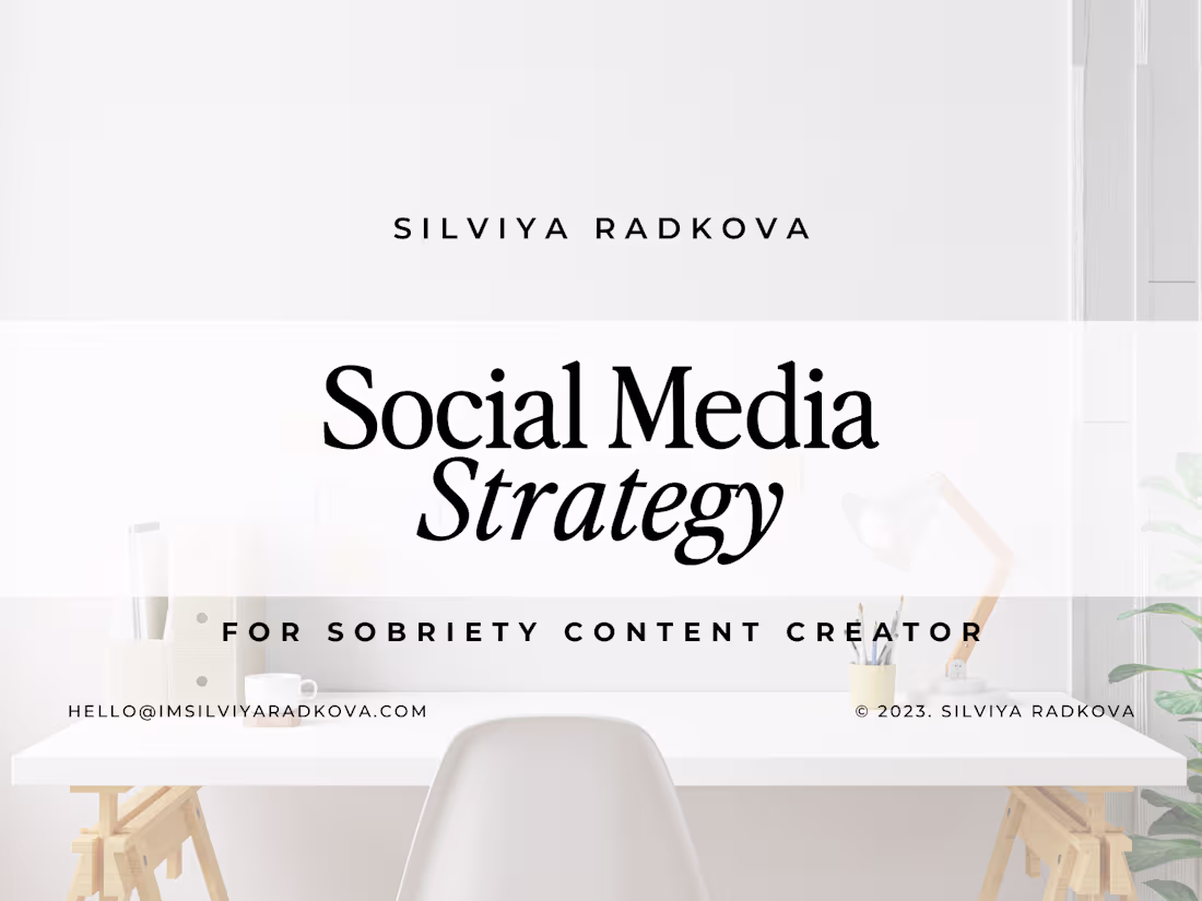 Cover image for Social media strategy and coaching for a sobriety coach