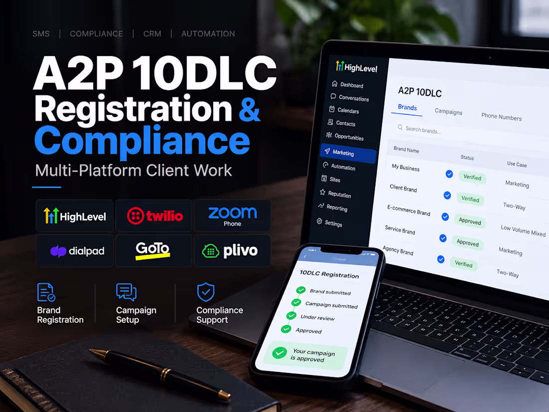 Cover image for A2P 10DLC Registration & Compliance Across Multiple Platforms
