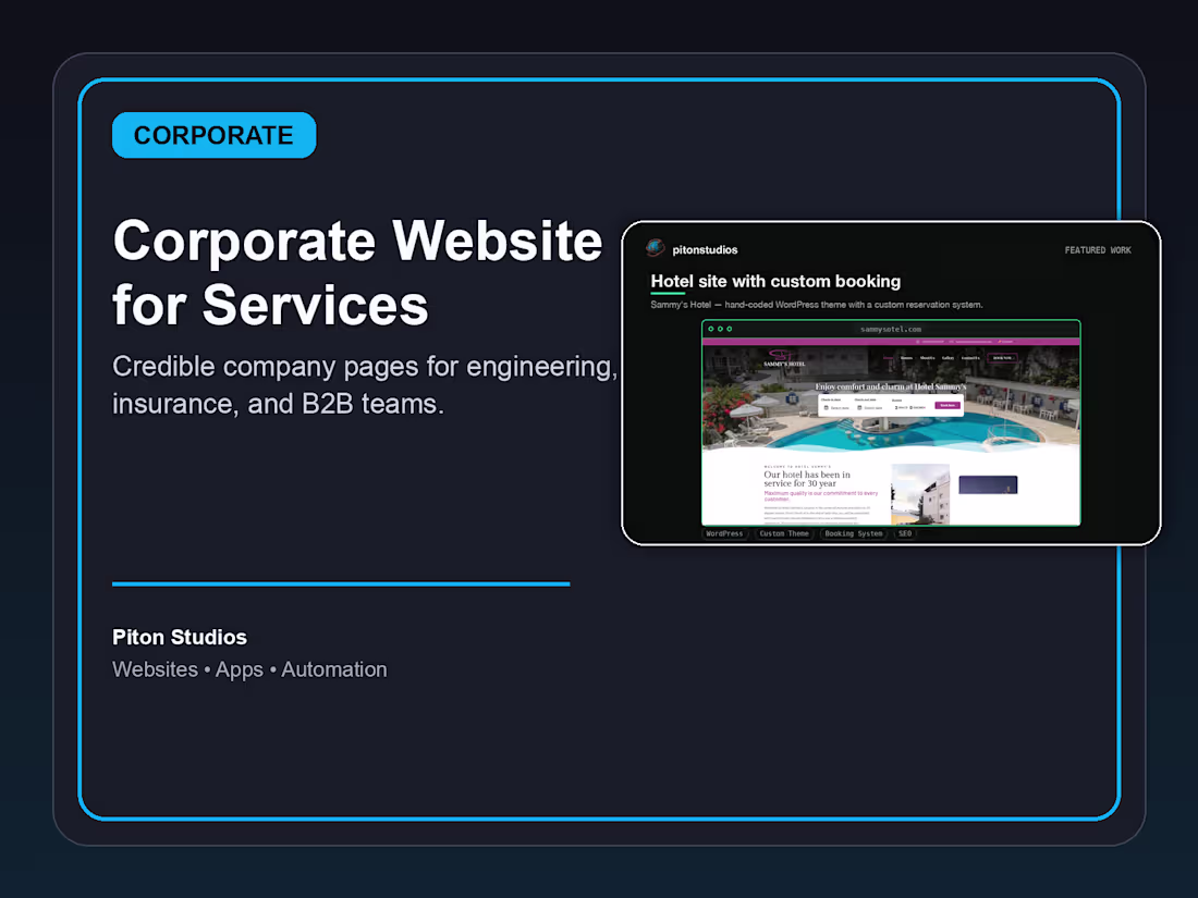 Cover image for Corporate Website for Service Businesses