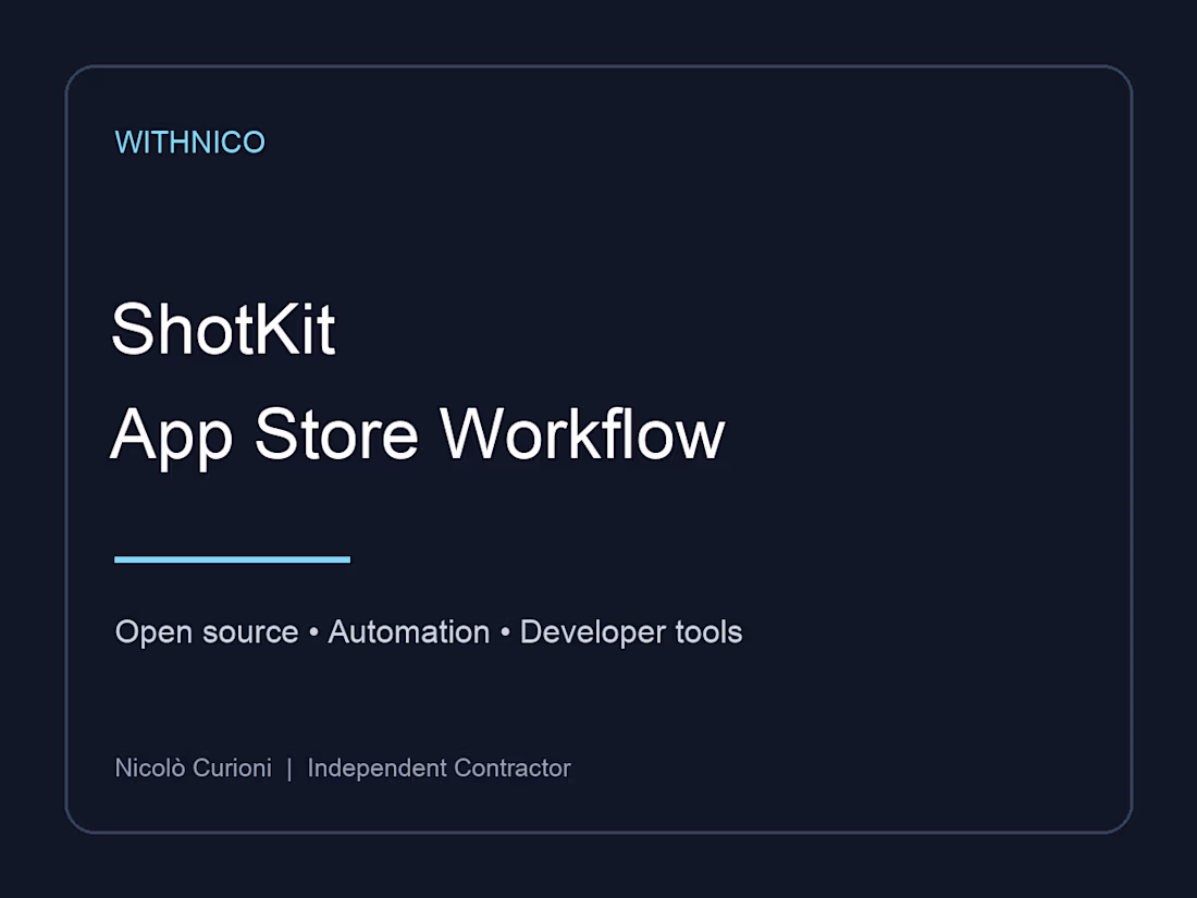 Cover image for ShotKit: App Store Screenshot Workflow Automation