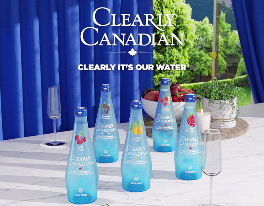 Cover image for Clearly Canadian Sparkling Water Bottles Animation :: Behance