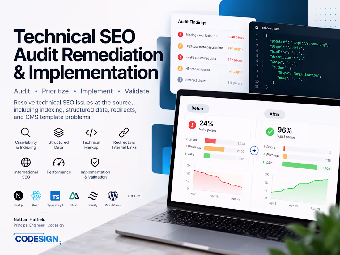 Cover image for Technical SEO Audit Remediation & Implementation