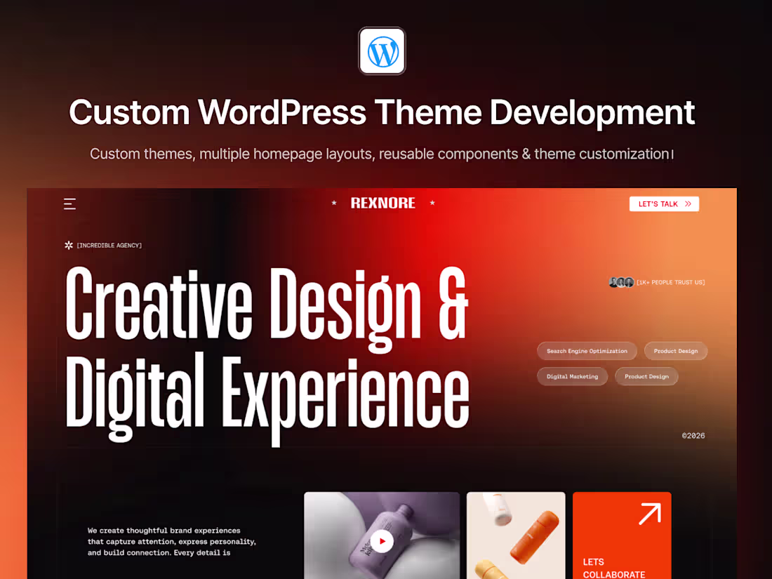 Cover image for Custom WordPress Theme Development