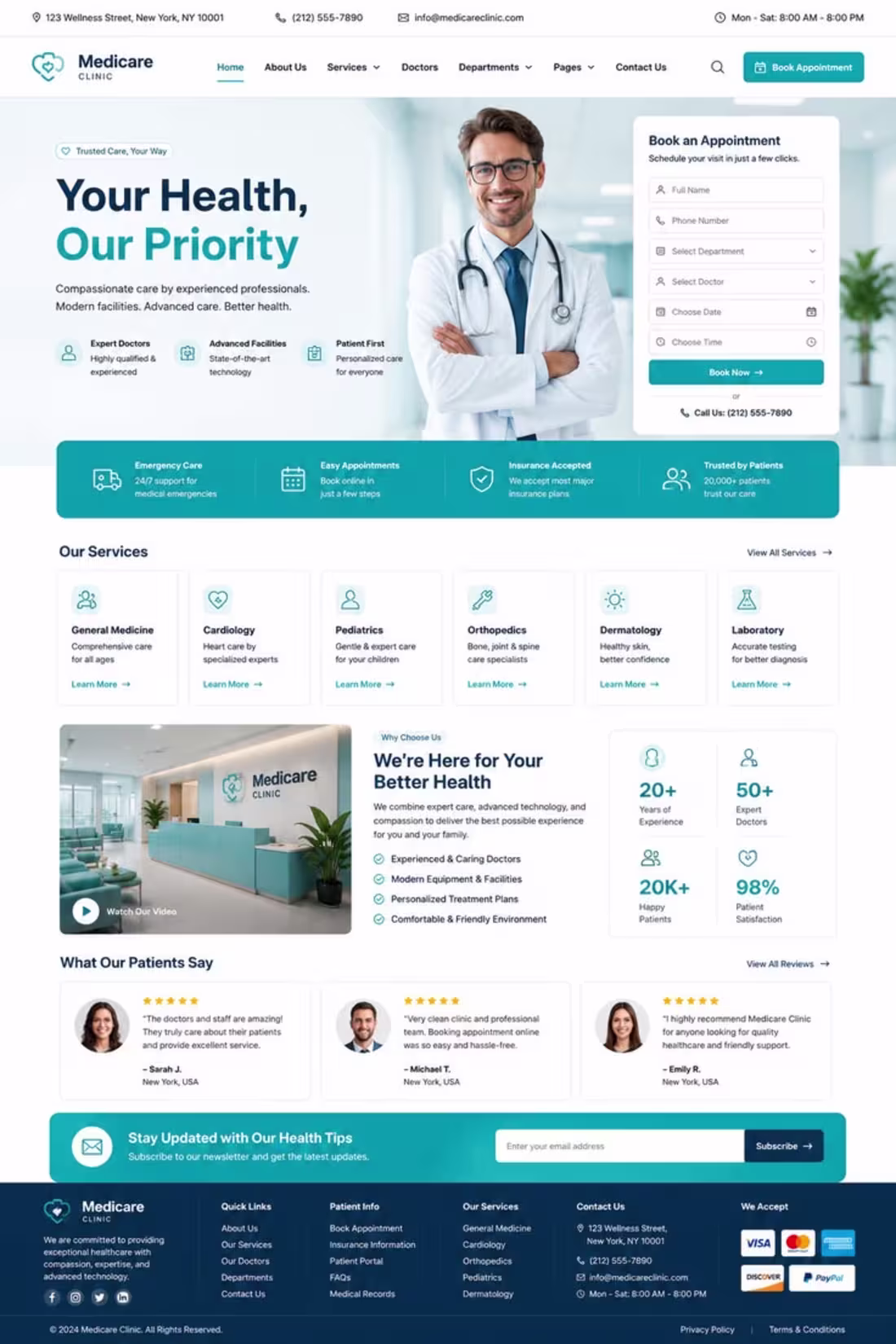 Cover image for Modern Medical Website Design |