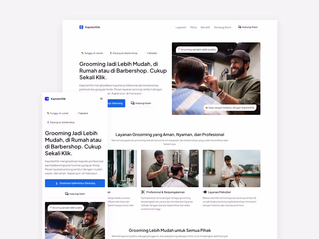Cover image for KapsterKlik - Digital Platform for Barbers and Kapsters