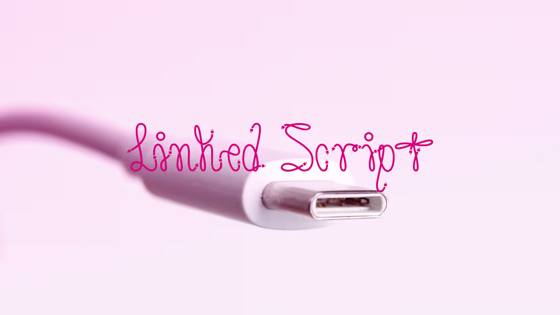 Cover image for Linked Script. A typeface for human connections.