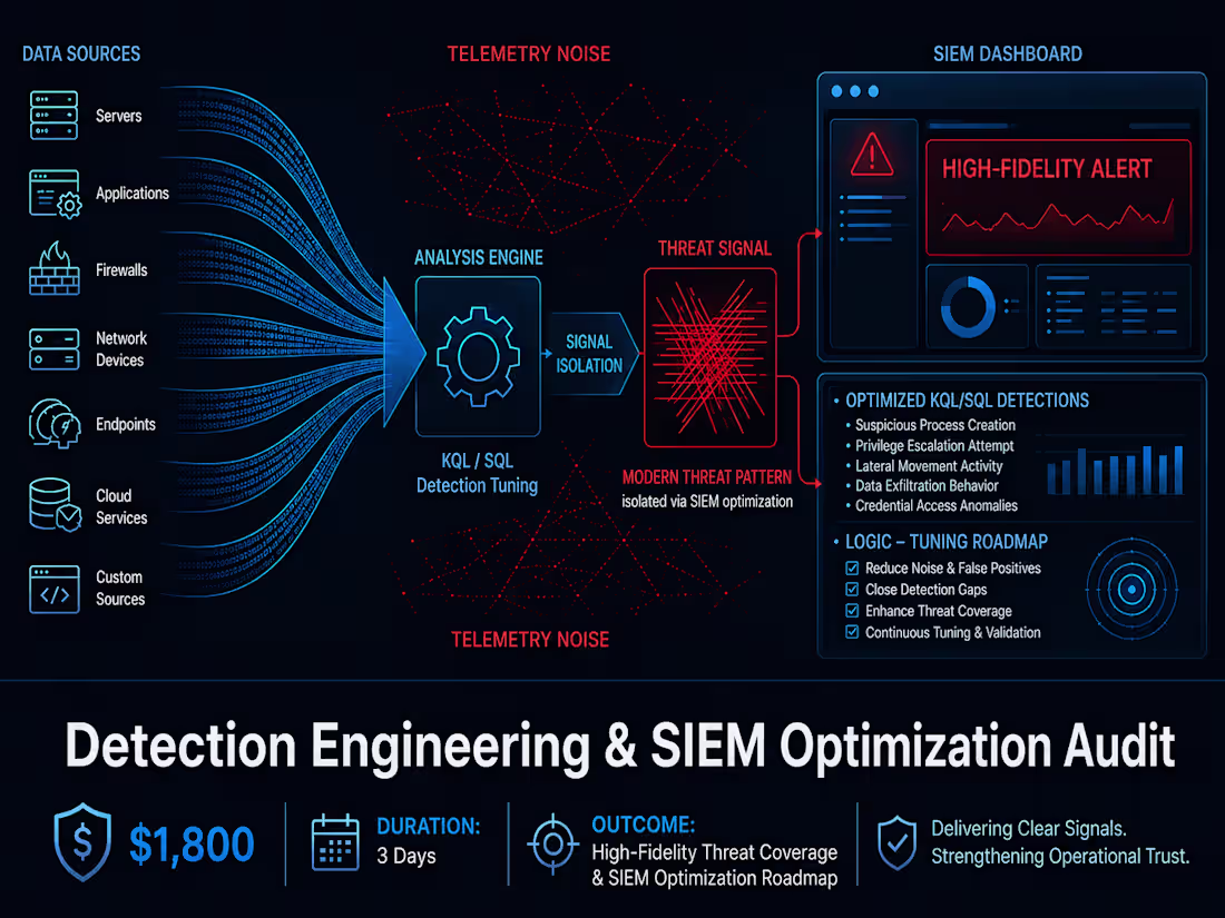 Cover image for Detection Engineering & SIEM Optimization Audit
