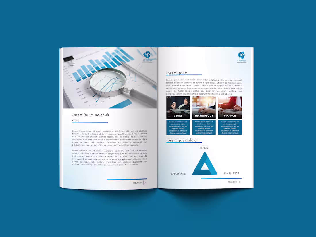 Cover image for Infographics based company profile.