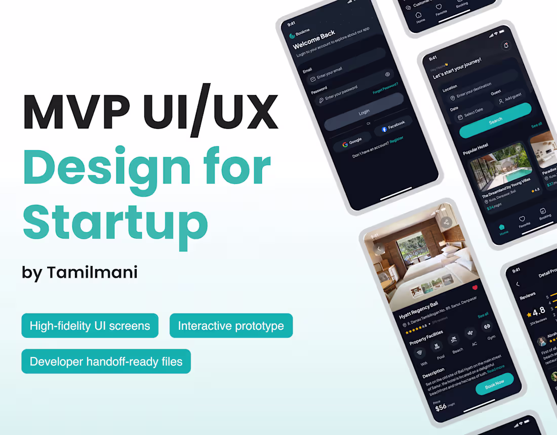 Cover image for MVP UI/UX Design for Startups