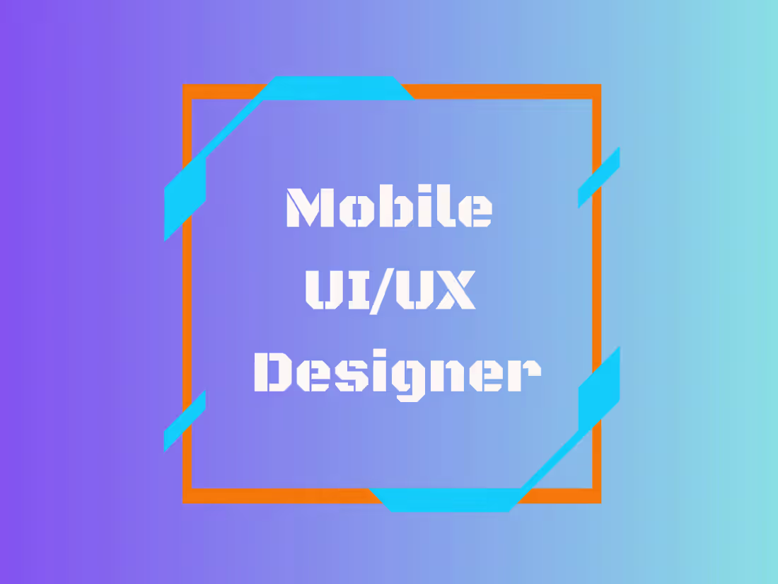 Cover image for Mobile UI/UX design