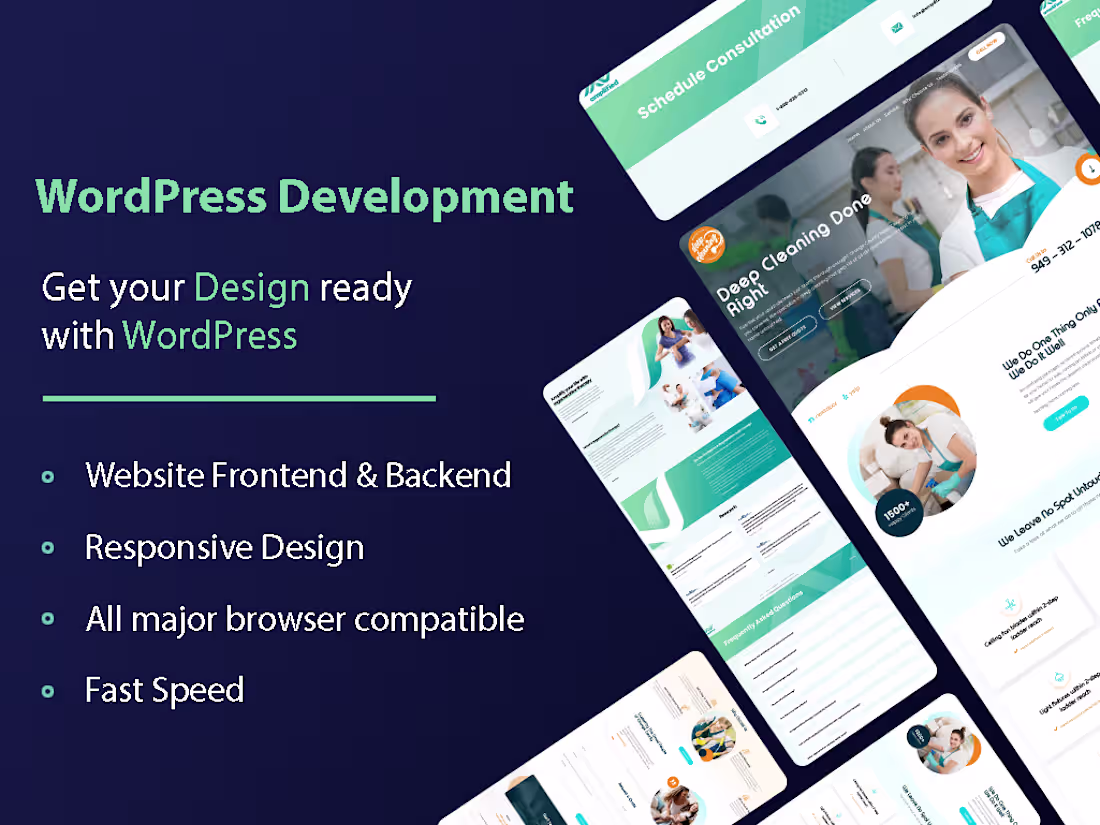 Cover image for WordPress Website Development | Custom, Responsive & Fast