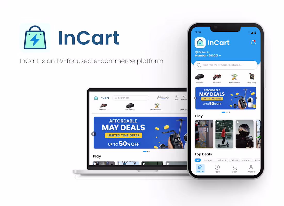 Cover image for Incart EV E-Commerce UI/UX Case Study
