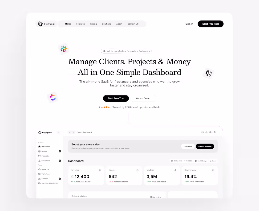 Cover image for Landing Page UI Design
