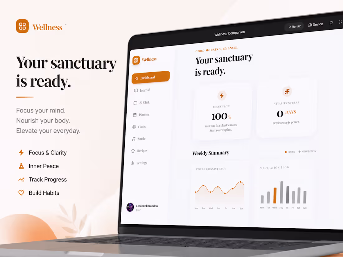 Cover image for The Wellness Companion is designed as a