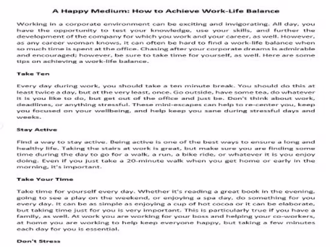 Cover image for Work-Life Balance Article