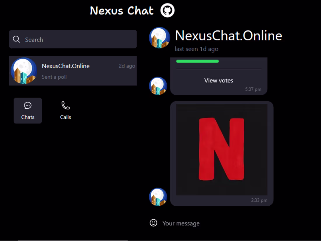 Cover image for NexusChat — Real-Time Messaging Platform
Communication,