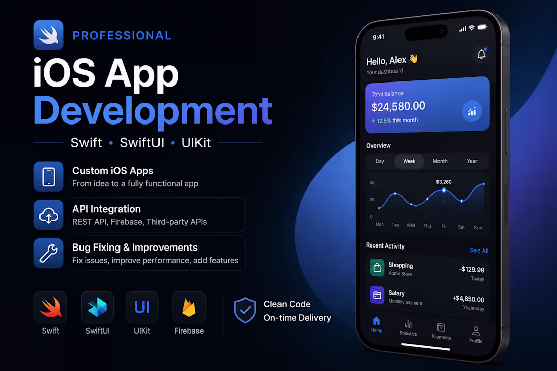 Cover image for iOS App Development with SwiftUI & UIKit